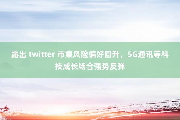 露出 twitter 市集风险偏好回升，5G通讯等科技成长场合强势反弹