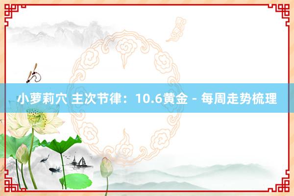 小萝莉穴 主次节律：10.6黄金 - 每周走势梳理