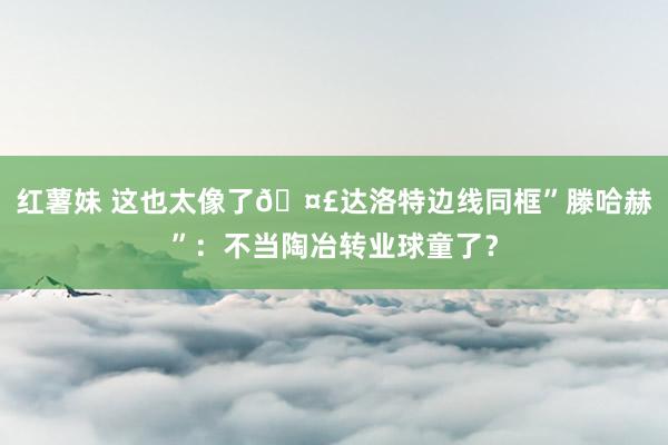 红薯妹 这也太像了🤣达洛特边线同框”滕哈赫”：不当陶冶转业球童了？