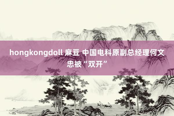 hongkongdoll 麻豆 中国电科原副总经理何文忠被“双开”