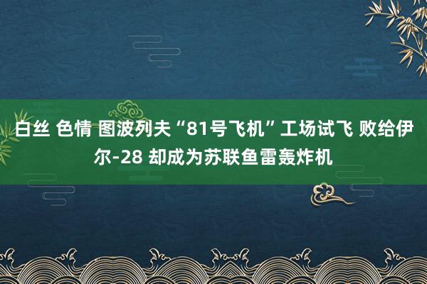 白丝 色情 图波列夫“81号飞机”工场试飞 败给伊尔-28 却成为苏联鱼雷轰炸机