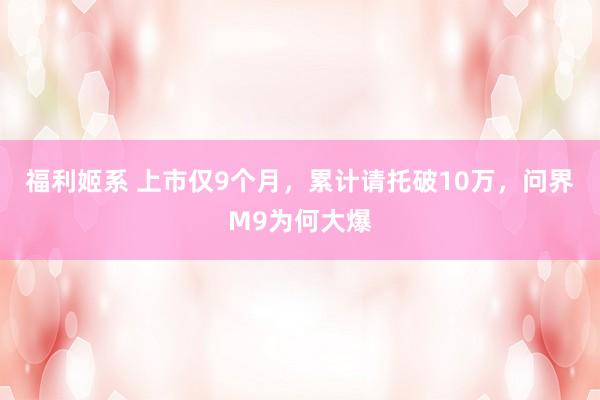 福利姬系 上市仅9个月，累计请托破10万，问界M9为何大爆