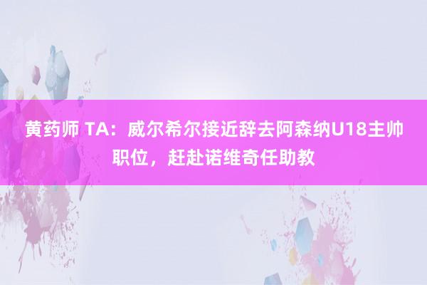 黄药师 TA：威尔希尔接近辞去阿森纳U18主帅职位，赶赴诺维奇任助教