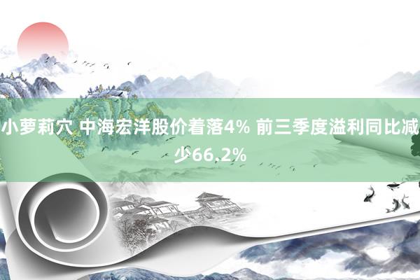 小萝莉穴 中海宏洋股价着落4% 前三季度溢利同比减少66.2%