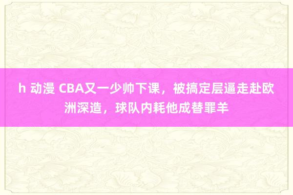 h 动漫 CBA又一少帅下课，被搞定层逼走赴欧洲深造，球队内耗他成替罪羊