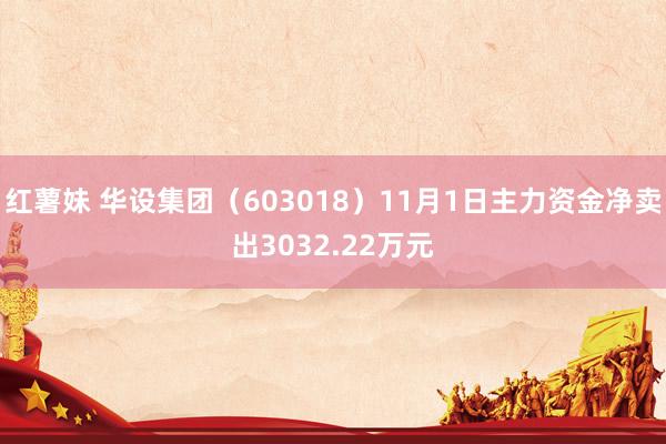 红薯妹 华设集团（603018）11月1日主力资金净卖出3032.22万元