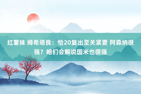 红薯妹 姆希塔良：恰20复出至关紧要 阿森纳很强？咱们会解说国米也很强