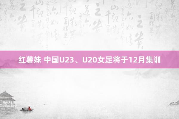 红薯妹 中国U23、U20女足将于12月集训