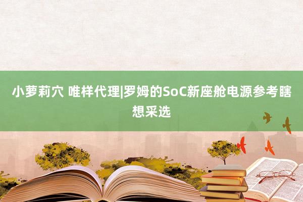 小萝莉穴 唯样代理|罗姆的SoC新座舱电源参考瞎想采选