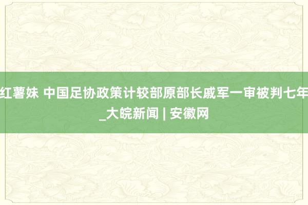 红薯妹 中国足协政策计较部原部长戚军一审被判七年_大皖新闻 | 安徽网