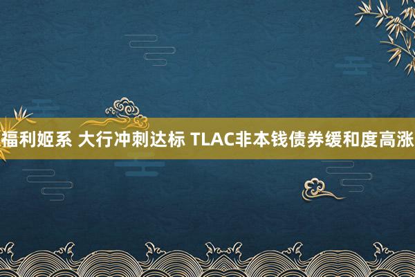 福利姬系 大行冲刺达标 TLAC非本钱债券缓和度高涨