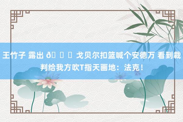 王竹子 露出 😂戈贝尔扣篮喊个安德万 看到裁判给我方吹T指天画地：法克！