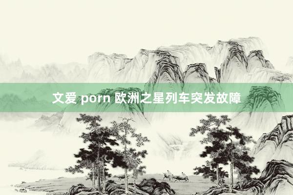 文爱 porn 欧洲之星列车突发故障