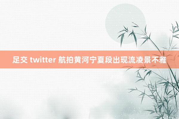 足交 twitter 航拍黄河宁夏段出现流凌景不雅