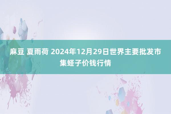 麻豆 夏雨荷 2024年12月29日世界主要批发市集蛏子价钱行情