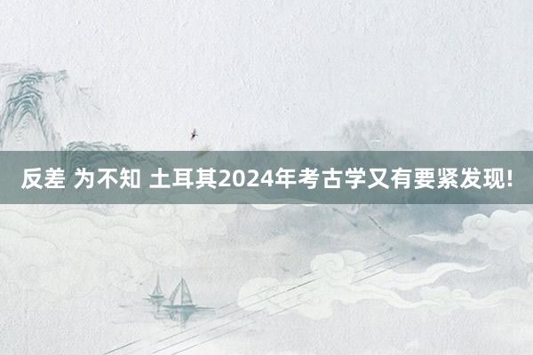 反差 为不知 土耳其2024年考古学又有要紧发现!