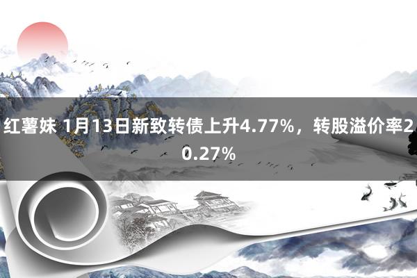 红薯妹 1月13日新致转债上升4.77%，转股溢价率20.27%