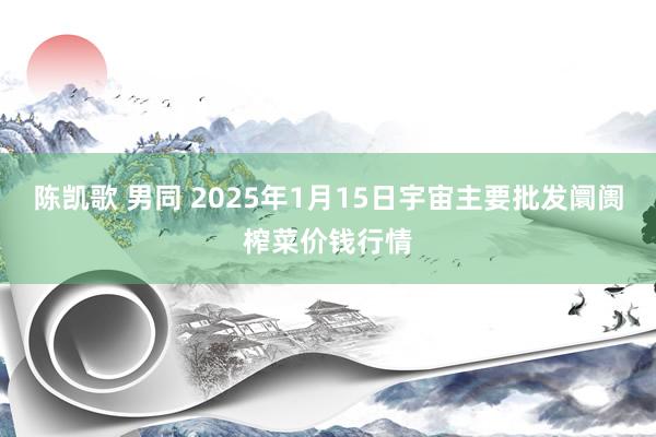 陈凯歌 男同 2025年1月15日宇宙主要批发阛阓榨菜价钱行情