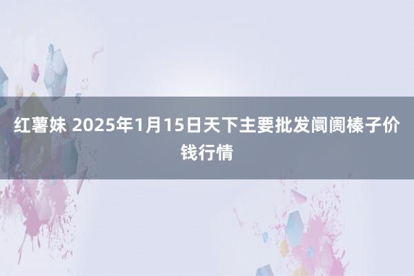 红薯妹 2025年1月15日天下主要批发阛阓榛子价钱行情