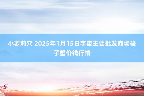 小萝莉穴 2025年1月15日宇宙主要批发商场梭子蟹价钱行情